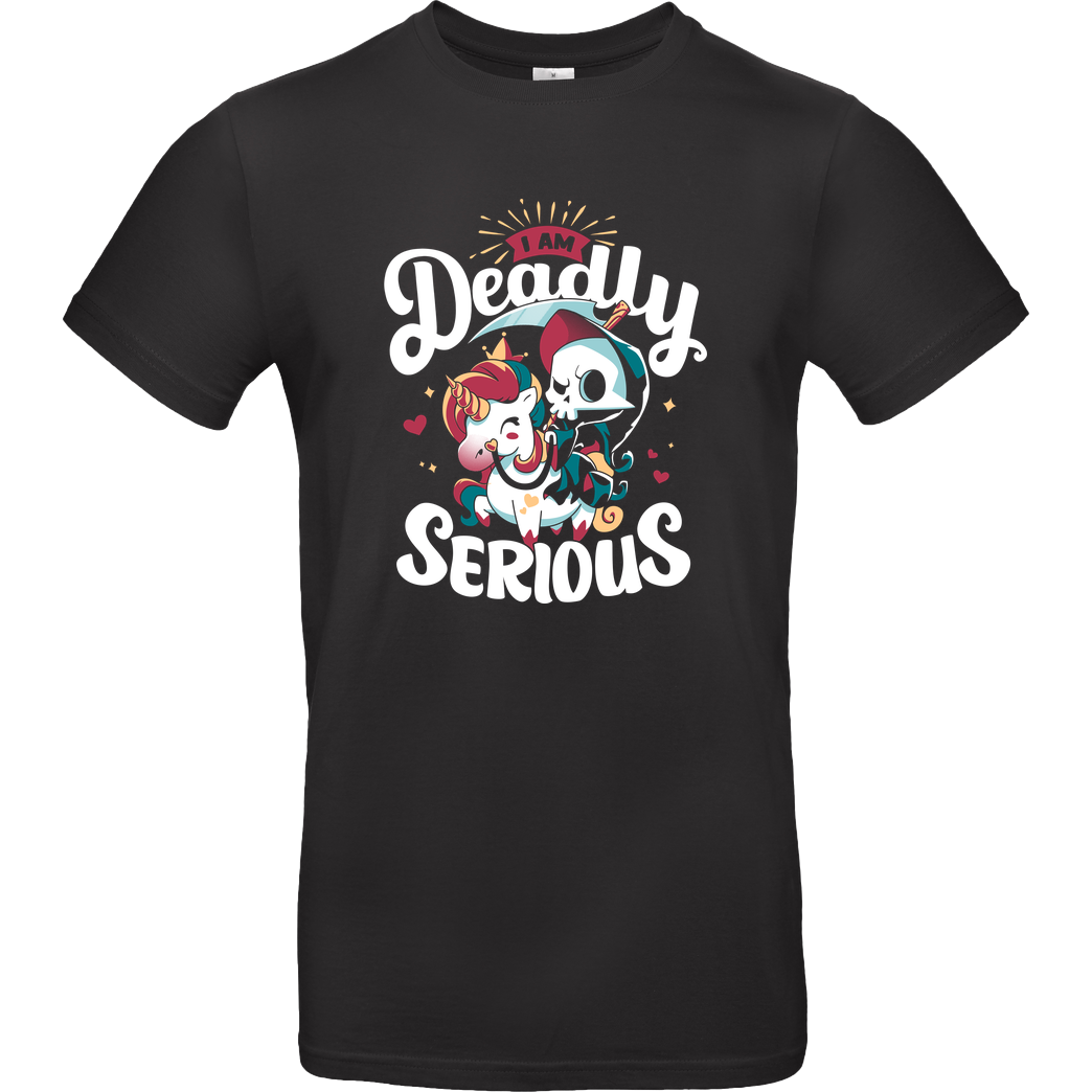 Snouleaf Deadly Serious T-Shirt B&C EXACT 190 - Black