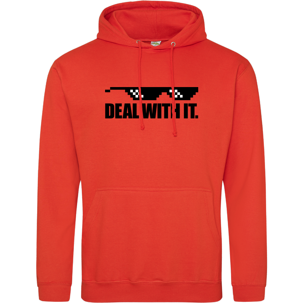 IamHaRa Deal with It. Sweatshirt JH Hoodie - Orange