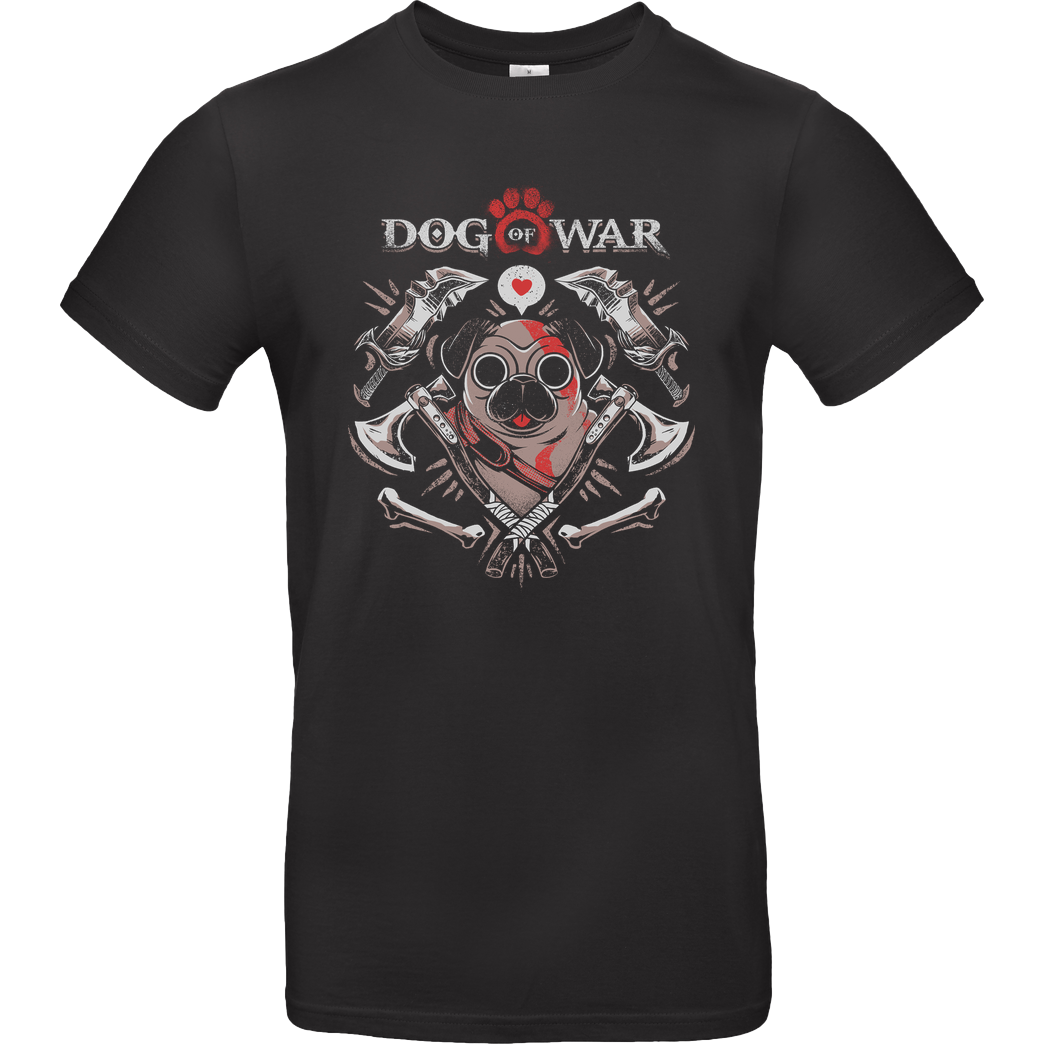 Ilustrata Dog of War T-Shirt B&C EXACT 190 - Black