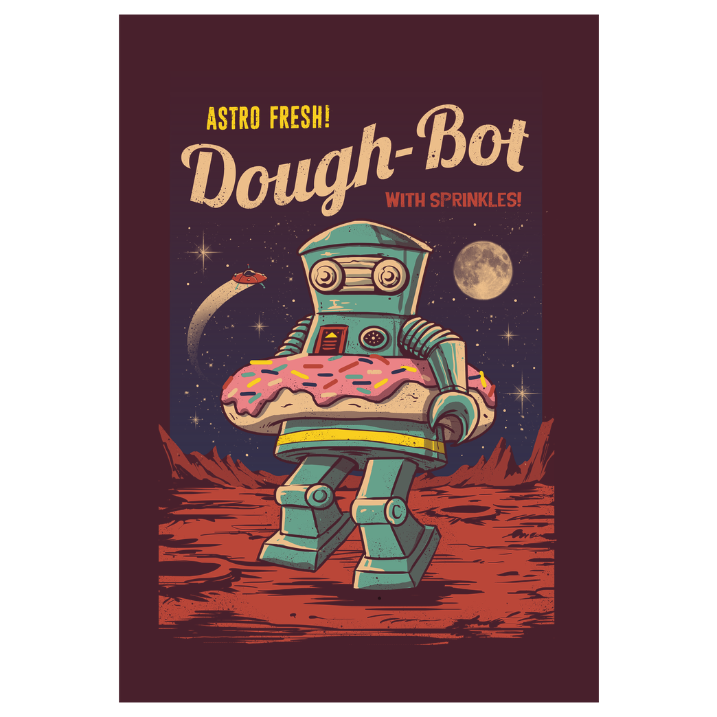 Vincent Trinidad Dough Bot Druck Art Print burgundy