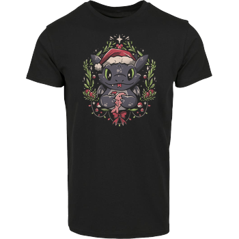 Dragon Christmas House Brand T-Shirt - Black