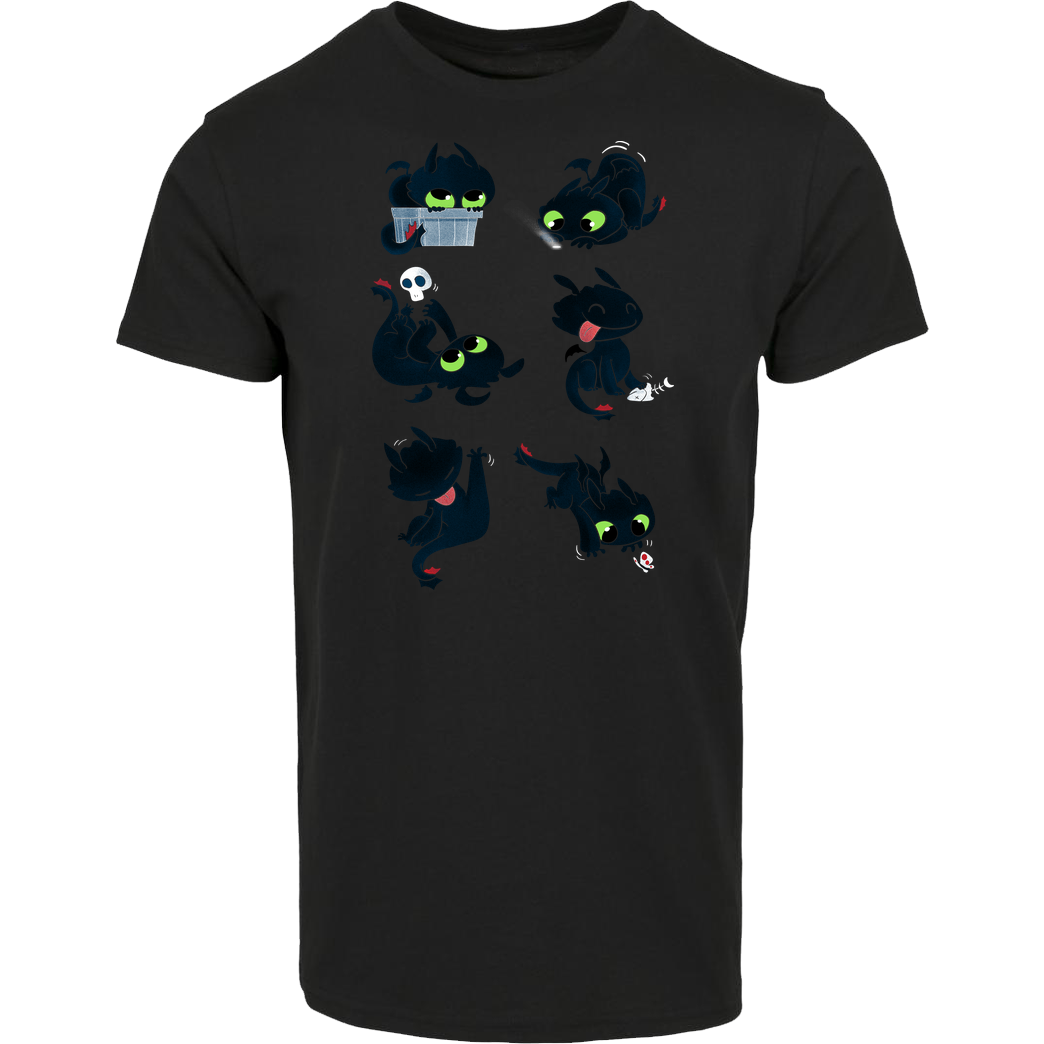 Anna-Maria Jung Dragon Kitty T-Shirt House Brand T-Shirt - Black