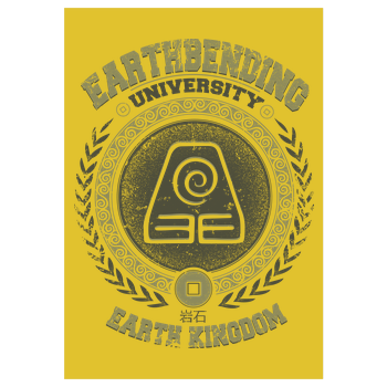 Earthbending University Art Print yellow