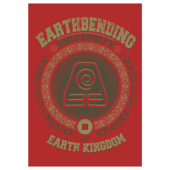 Earthbending University Art Print red