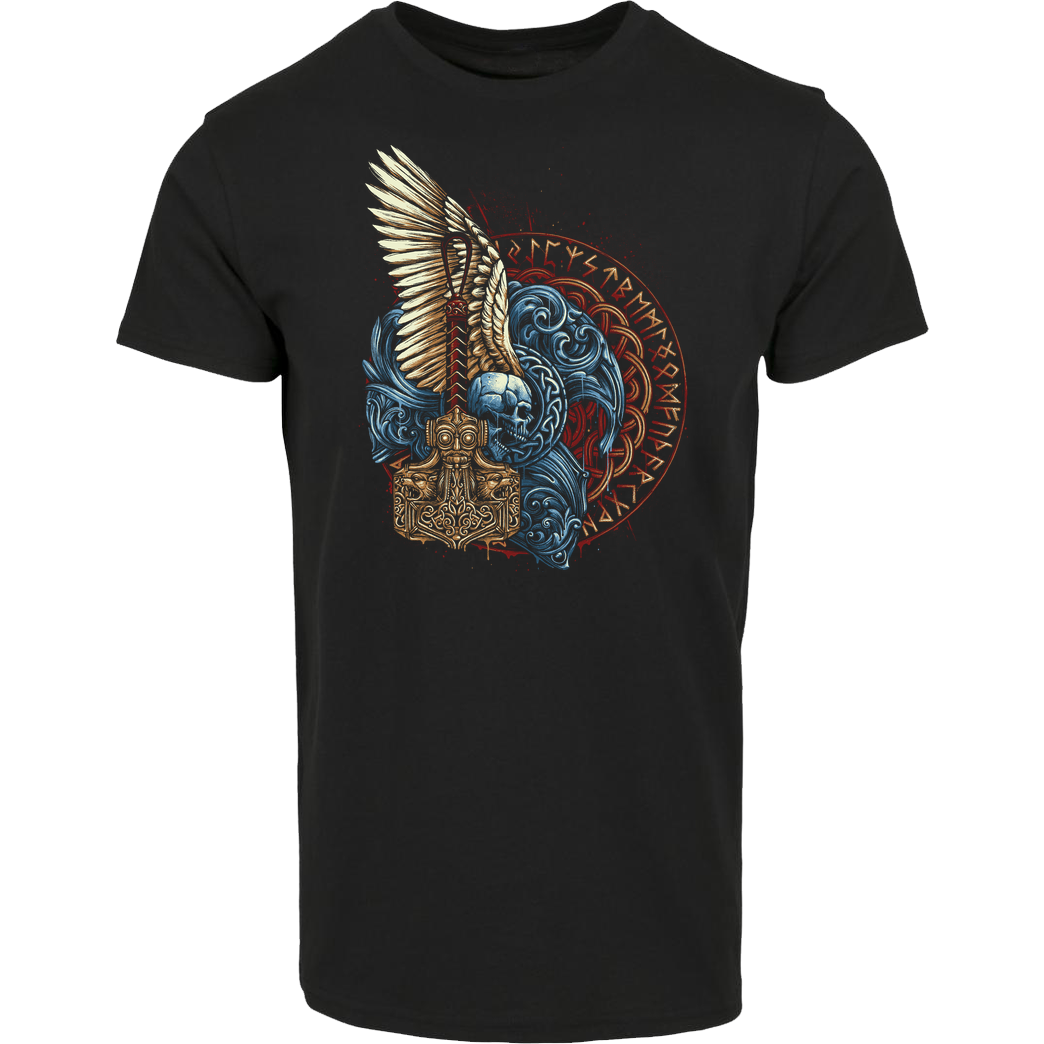 glitchygorilla Emblem of Thunder T-Shirt House Brand T-Shirt - Black