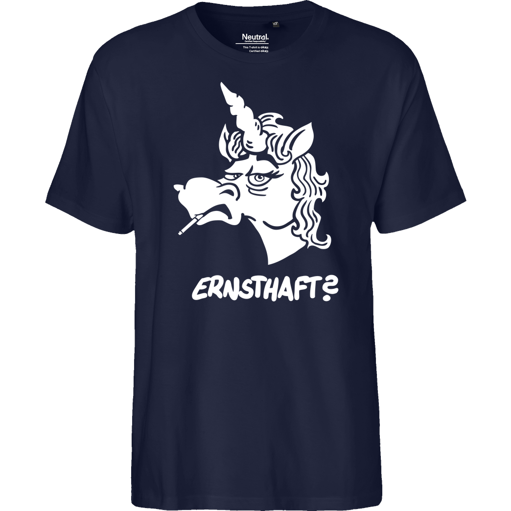 Rastafisch Ernsthaft? T-Shirt Fairtrade T-Shirt - navy