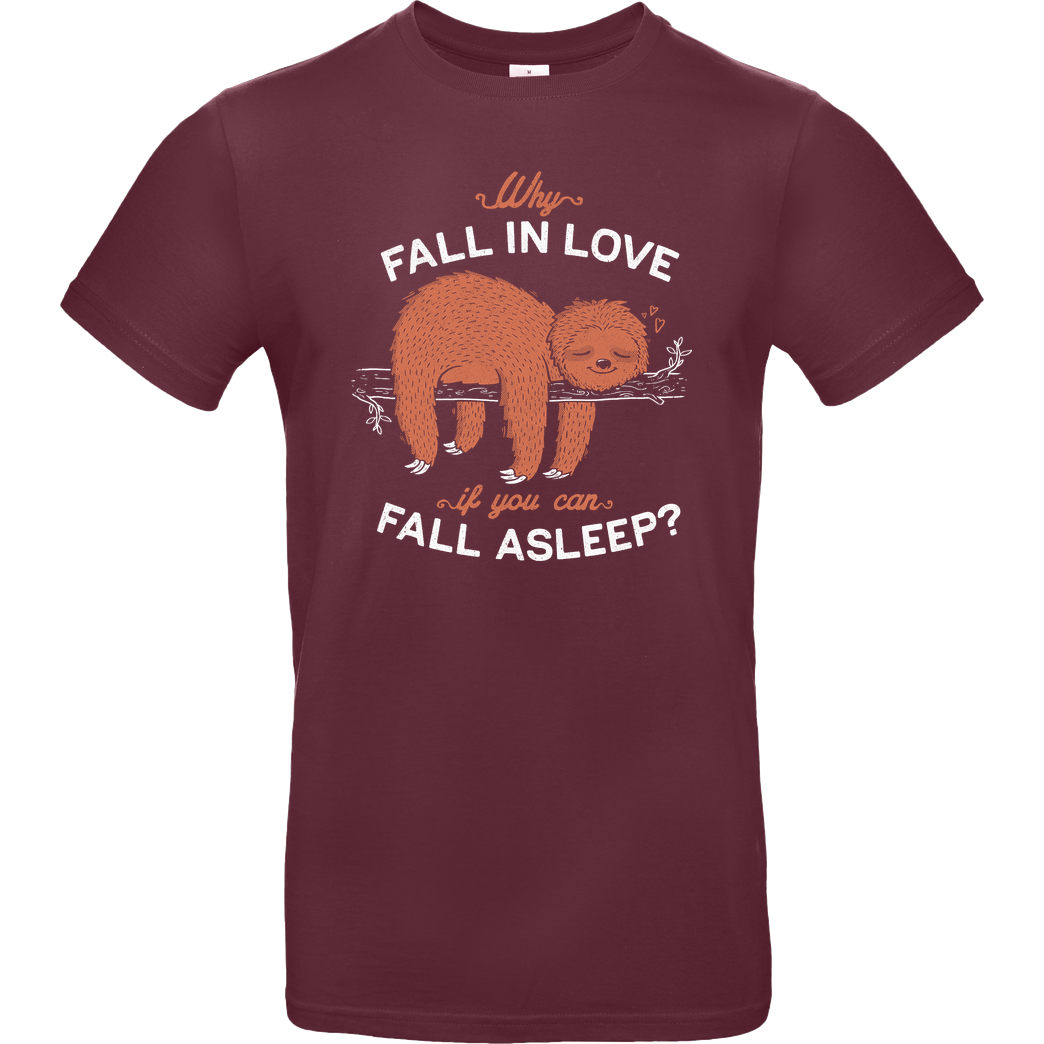 EduEly Fall Asleep T-Shirt B&C EXACT 190 - Burgundy