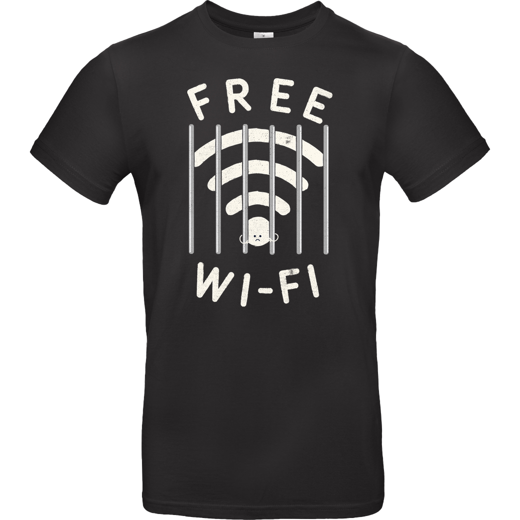 Shadyjibes Free Wifi T-Shirt B&C EXACT 190 - Black
