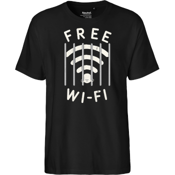 Free Wifi Fairtrade T-Shirt - black