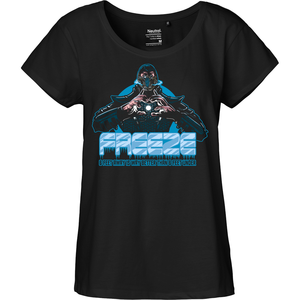 AndreusD Freeze T-Shirt Fairtrade Loose Fit Girlie - black