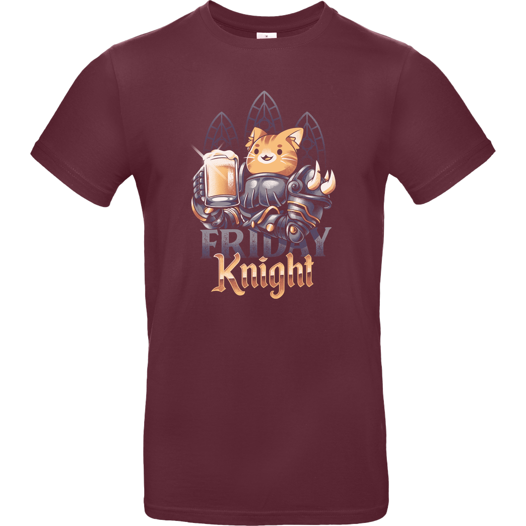 Ilustrata Friday Knight T-Shirt B&C EXACT 190 - Burgundy
