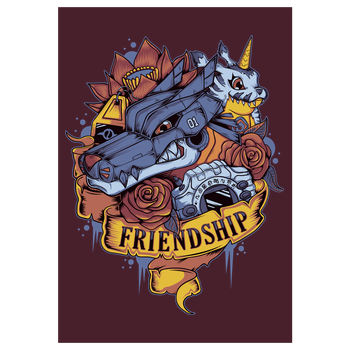 Friendship Art Print burgundy