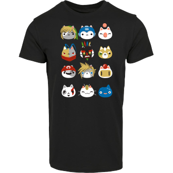 Gamer Cats House Brand T-Shirt - Black