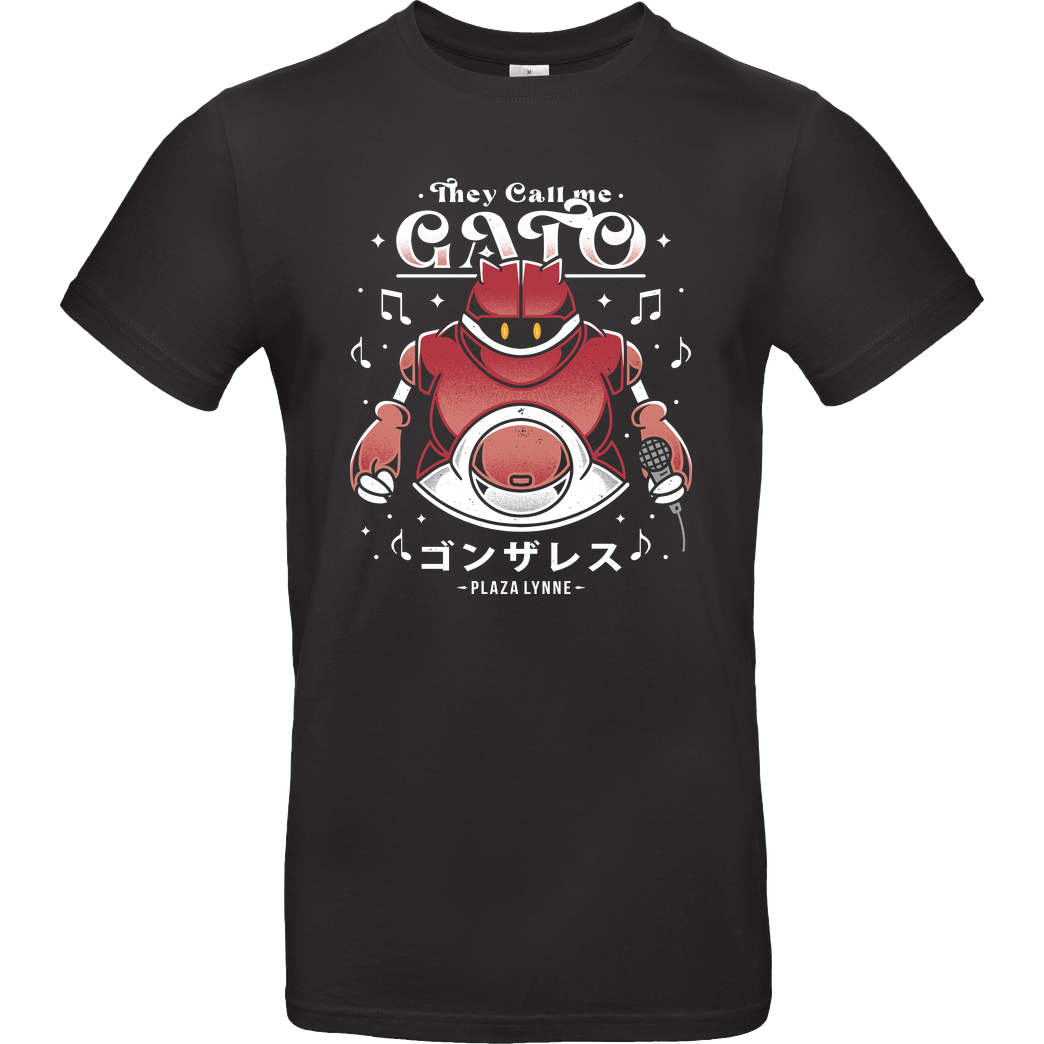 AlundrART Gato T-Shirt B&C EXACT 190 - Black