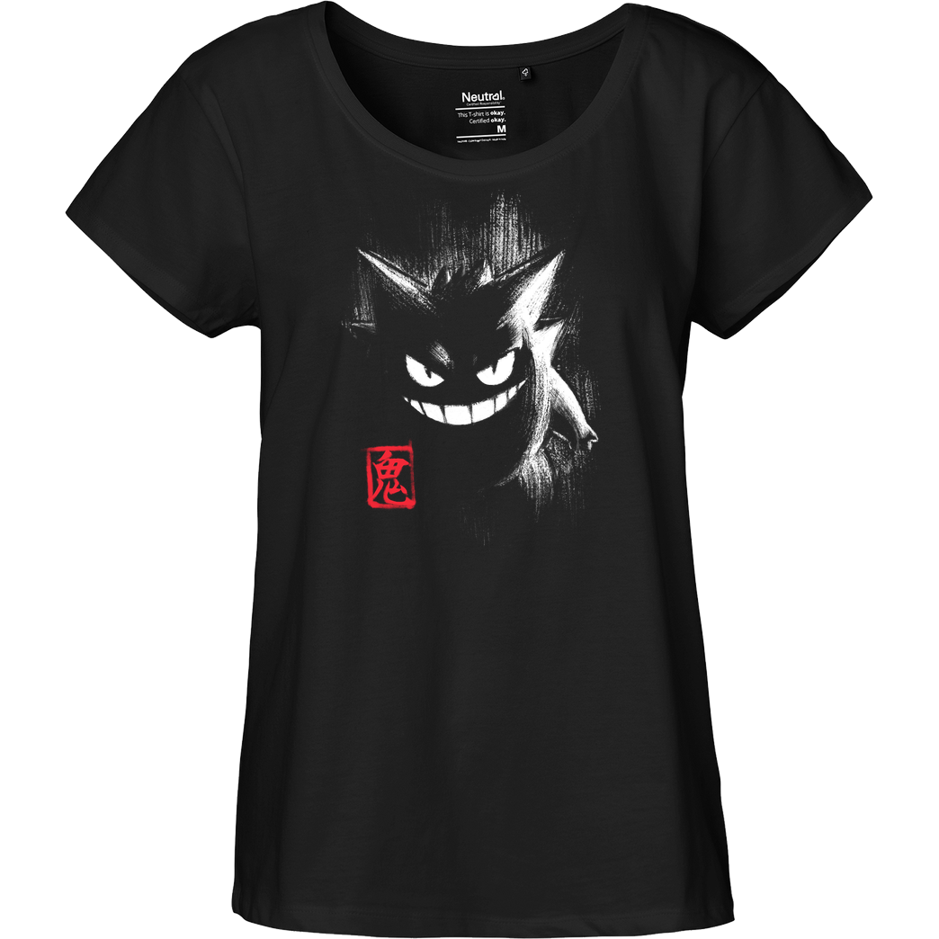 BlancaVidal Ghost Ink T-Shirt Fairtrade Loose Fit Girlie - black