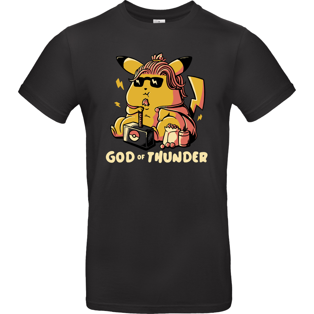 EduEly God of Thunder T-Shirt B&C EXACT 190 - Black