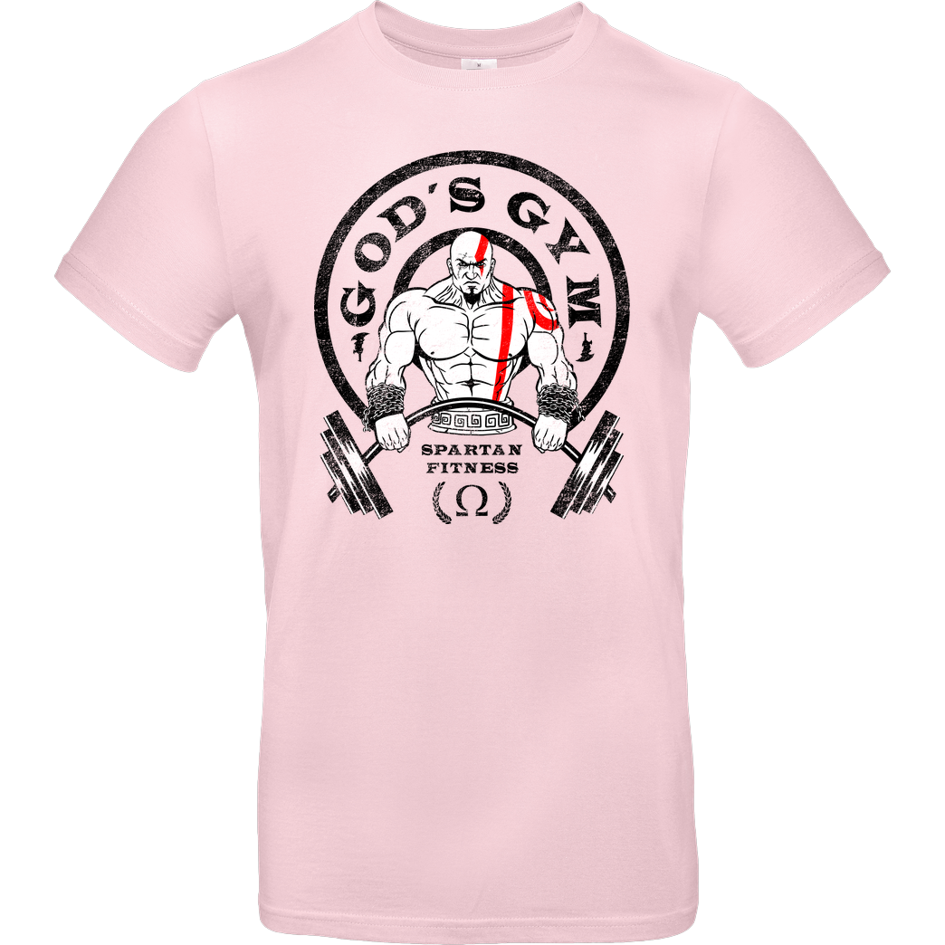 ddjvigo Gods Gym T-Shirt B&C EXACT 190 - Light Pink