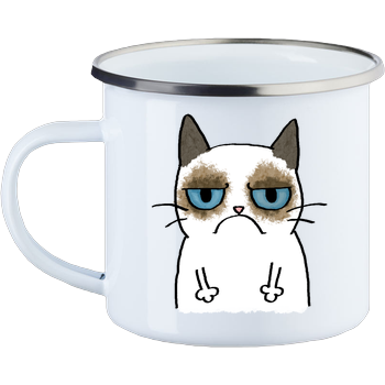Grumpy Cat Enamel Mug