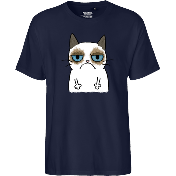 Grumpy Cat Fairtrade T-Shirt - navy