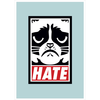 Grumpy Cat - Hate Art Print mint