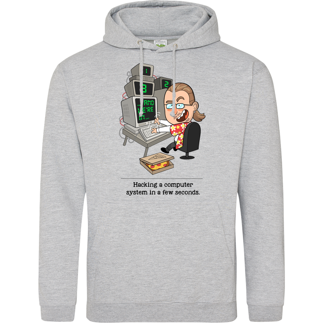 Movie Clichés Hacking a computer system in a few seconds. Sweatshirt JH Hoodie - Heather Grey