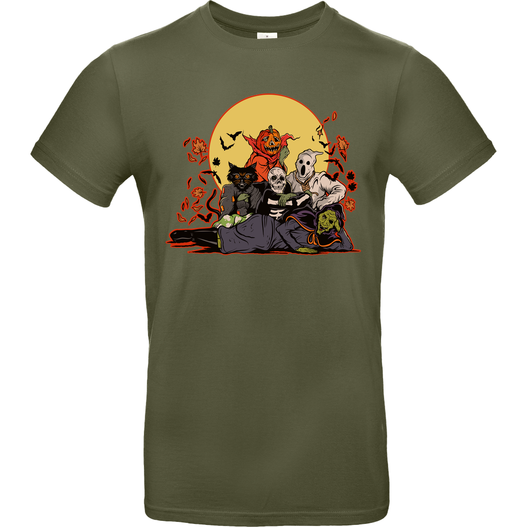 greendevil Halloween Club T-Shirt B&C EXACT 190 - Khaki