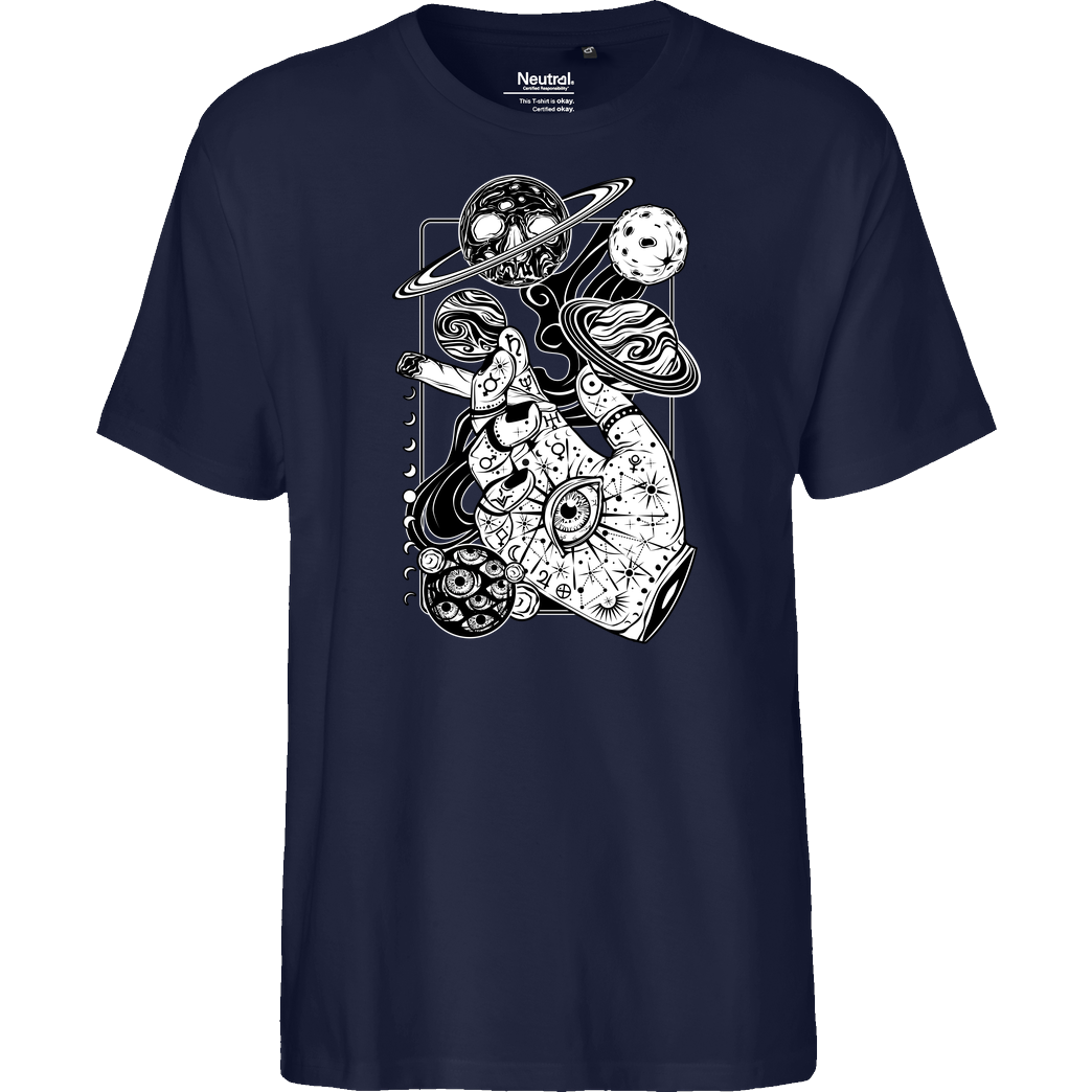 vonKowen Hand of Creation T-Shirt Fairtrade T-Shirt - navy