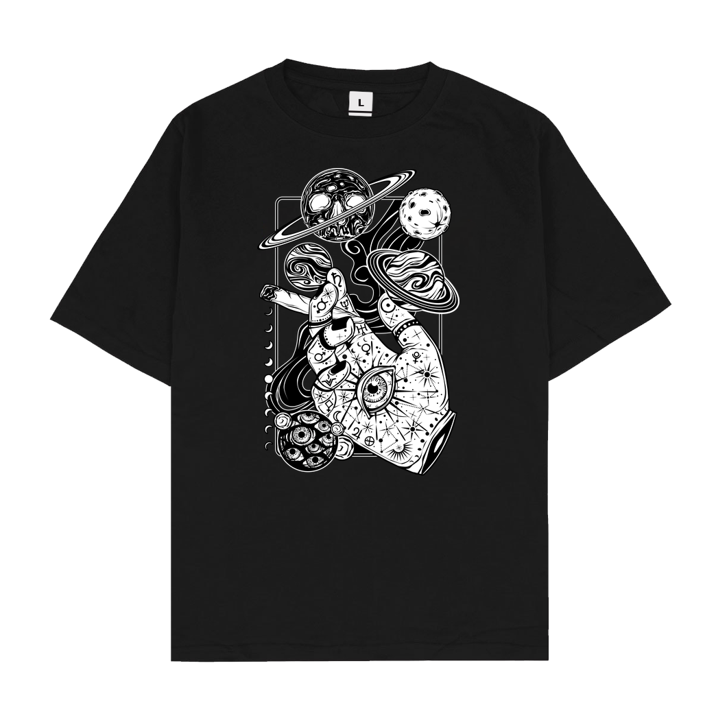 vonKowen Hand of Creation T-Shirt Oversize T-Shirt - Black