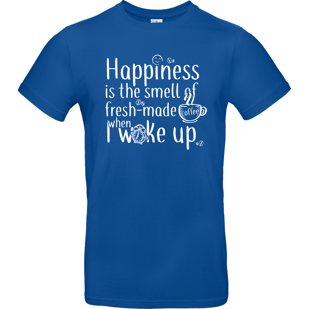 Dr.Monekers Happiness is a cup of coffee T-Shirt B&C EXACT 190 - Royal Blue