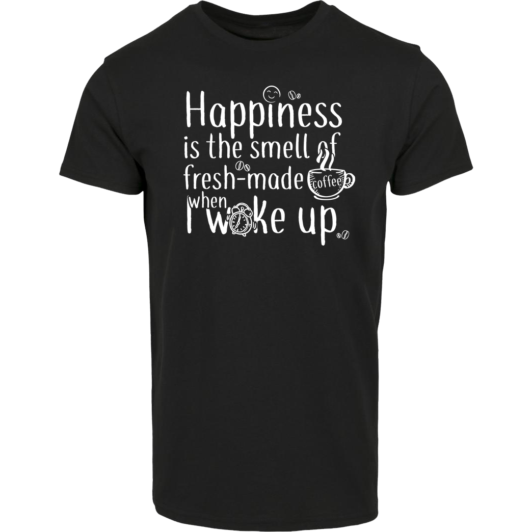 Dr.Monekers Happiness is a cup of coffee T-Shirt House Brand T-Shirt - Black