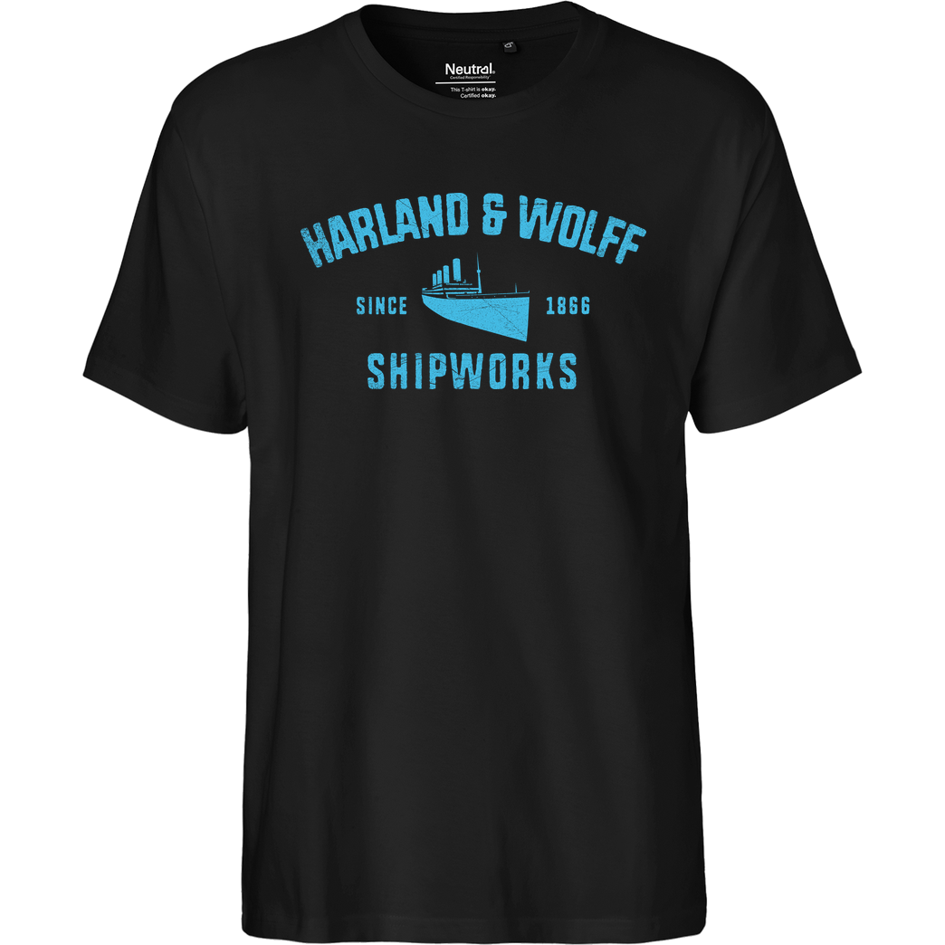 Mindsparkcreative Harland & Wolff Shipworks T-Shirt Fairtrade T-Shirt - black