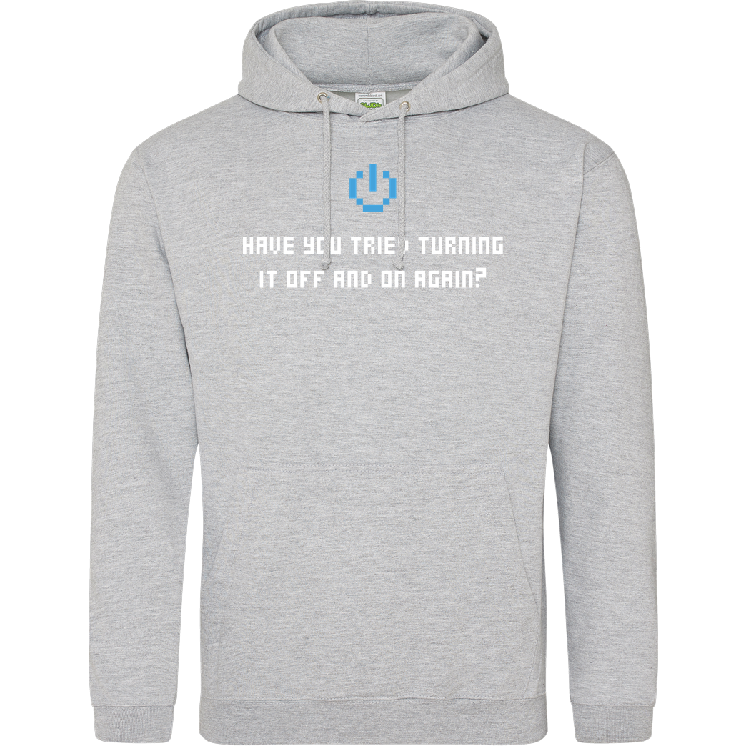 None Have you tried turning it off and... Sweatshirt JH Hoodie - Heather Grey
