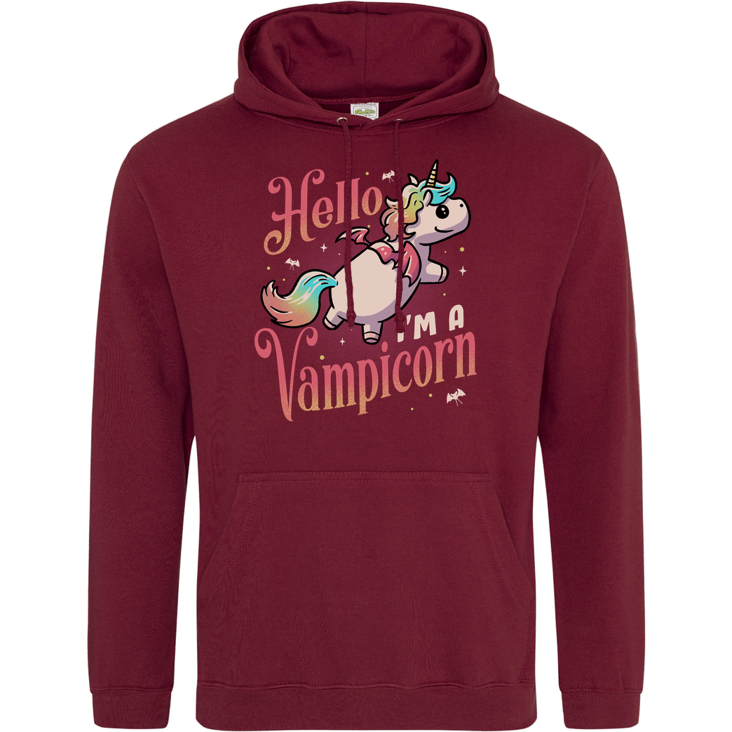 EduEly Hello, I_m A Vampicorn Sweatshirt JH Hoodie - Bordeaux
