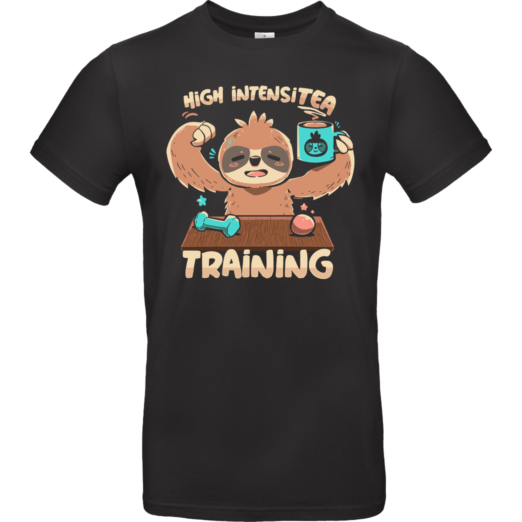 TechraNova High IntensiTEA Training Sloth T-Shirt B&C EXACT 190 - Black
