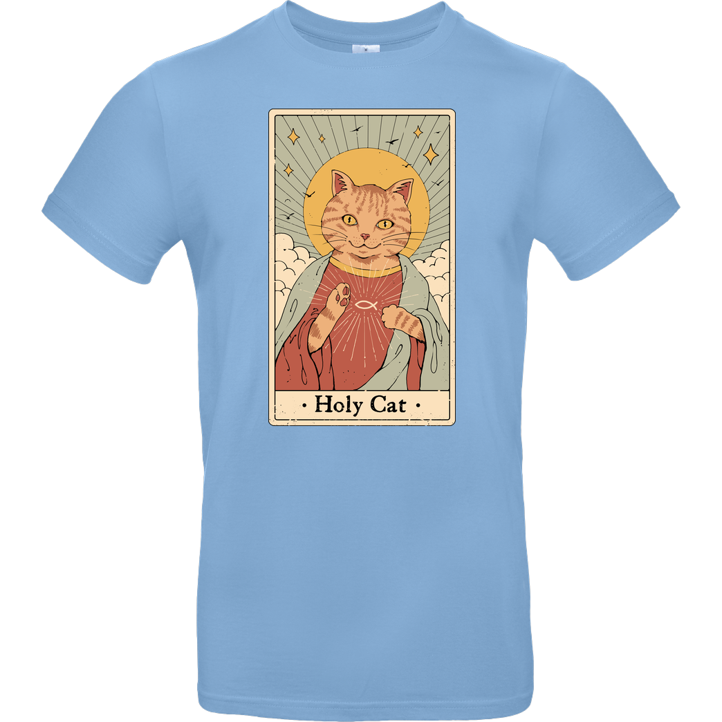 Vincent Trinidad Holy Cat! T-Shirt B&C EXACT 190 - Sky Blue