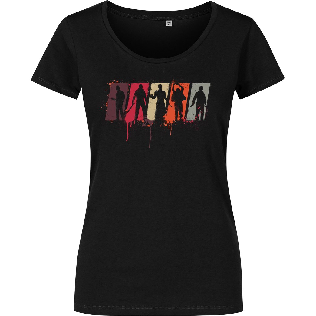 Rocketman Horror Souls T-Shirt Girlshirt schwarz