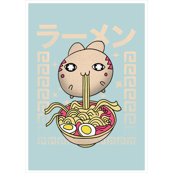 Hungry Cat Art Print mint