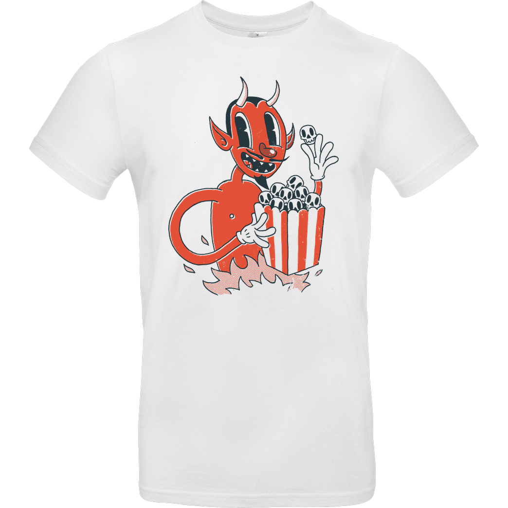 DinoMike Hungry Devil T-Shirt B&C EXACT 190 -  White