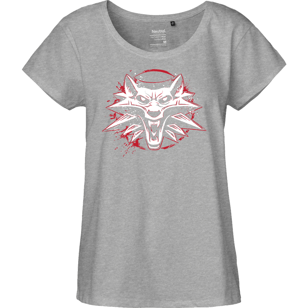 Dr.Monekers I am the Hunter T-Shirt Fairtrade Loose Fit Girlie - heather grey