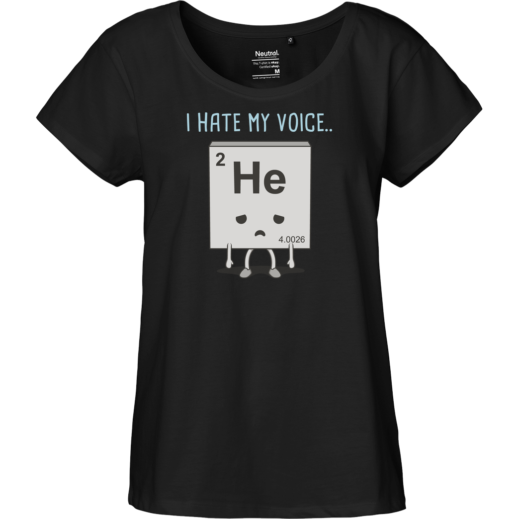 Raffiti Design i hate my voice T-Shirt Fairtrade Loose Fit Girlie - black
