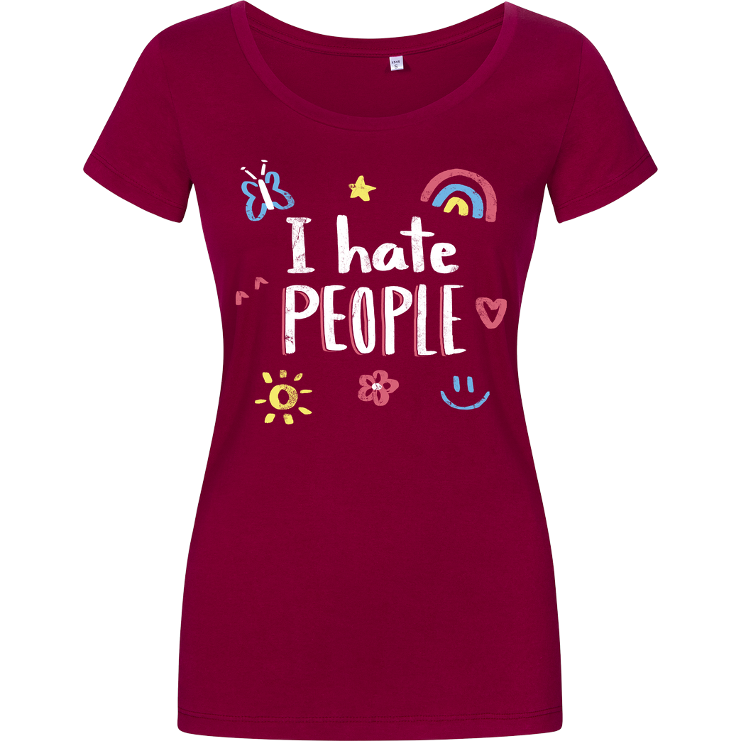 Paula García I hate people T-Shirt Girlshirt berry