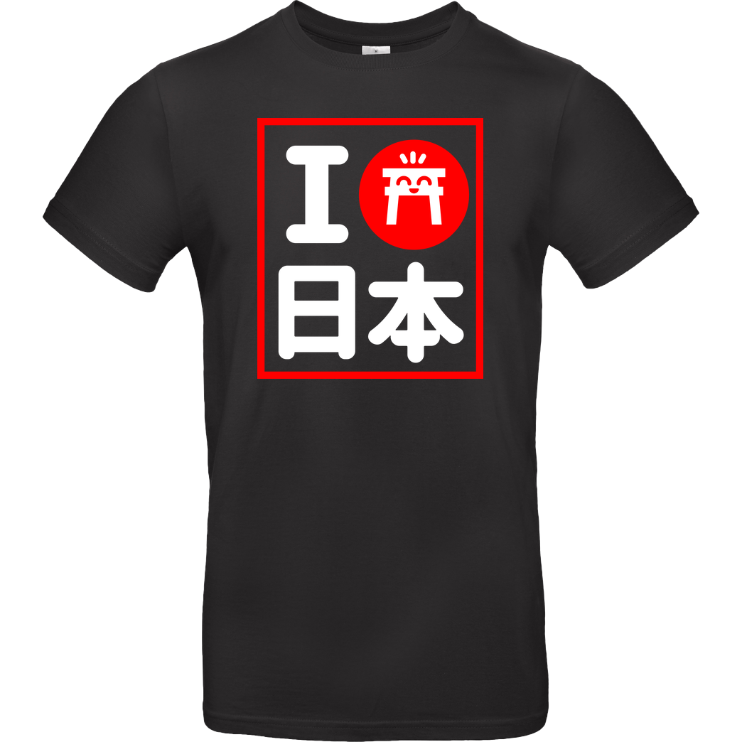 Redoni I love Japan T-Shirt B&C EXACT 190 - Black