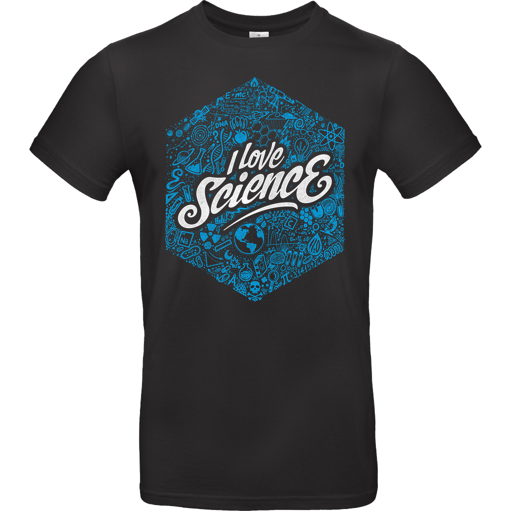 StudioM6 I love Science T-Shirt B&C EXACT 190 - Black
