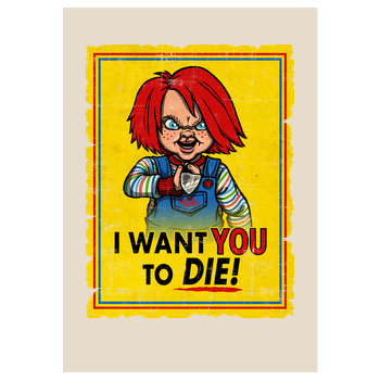 I want you to die Art Print sand
