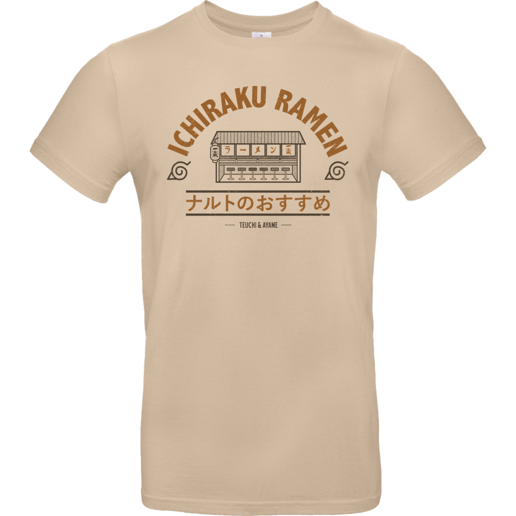 Paula García Ichiraku Ramen T-Shirt B&C EXACT 190 - Sand