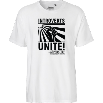 Introverts Unite Fairtrade T-Shirt - white