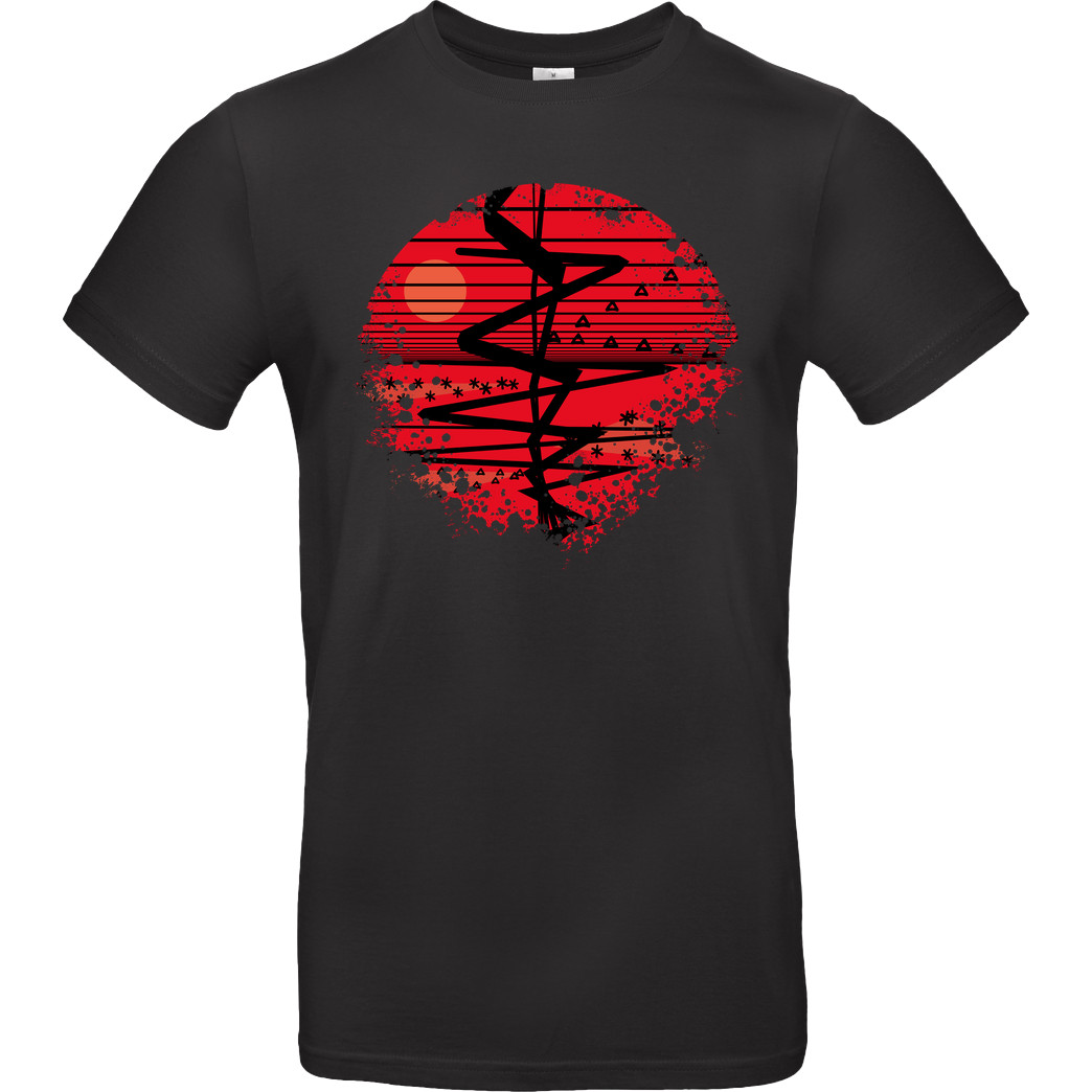 Rocketman Japan Dawn T-Shirt B&C EXACT 190 - Black