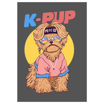K-Pup Art Print grey