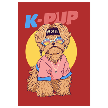 K-Pup Art Print red