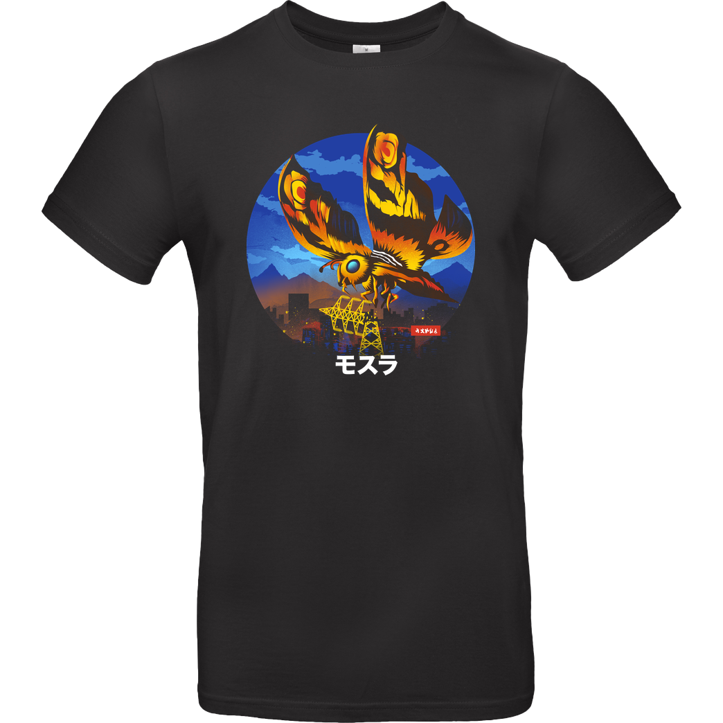 Dandingeroz Kaiju Moth T-Shirt B&C EXACT 190 - Black